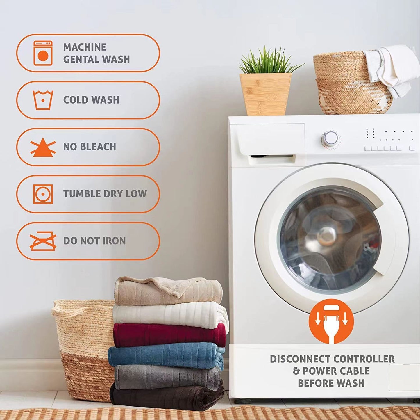 Washable Double-layer Temperature Control Heating Electric Blanket