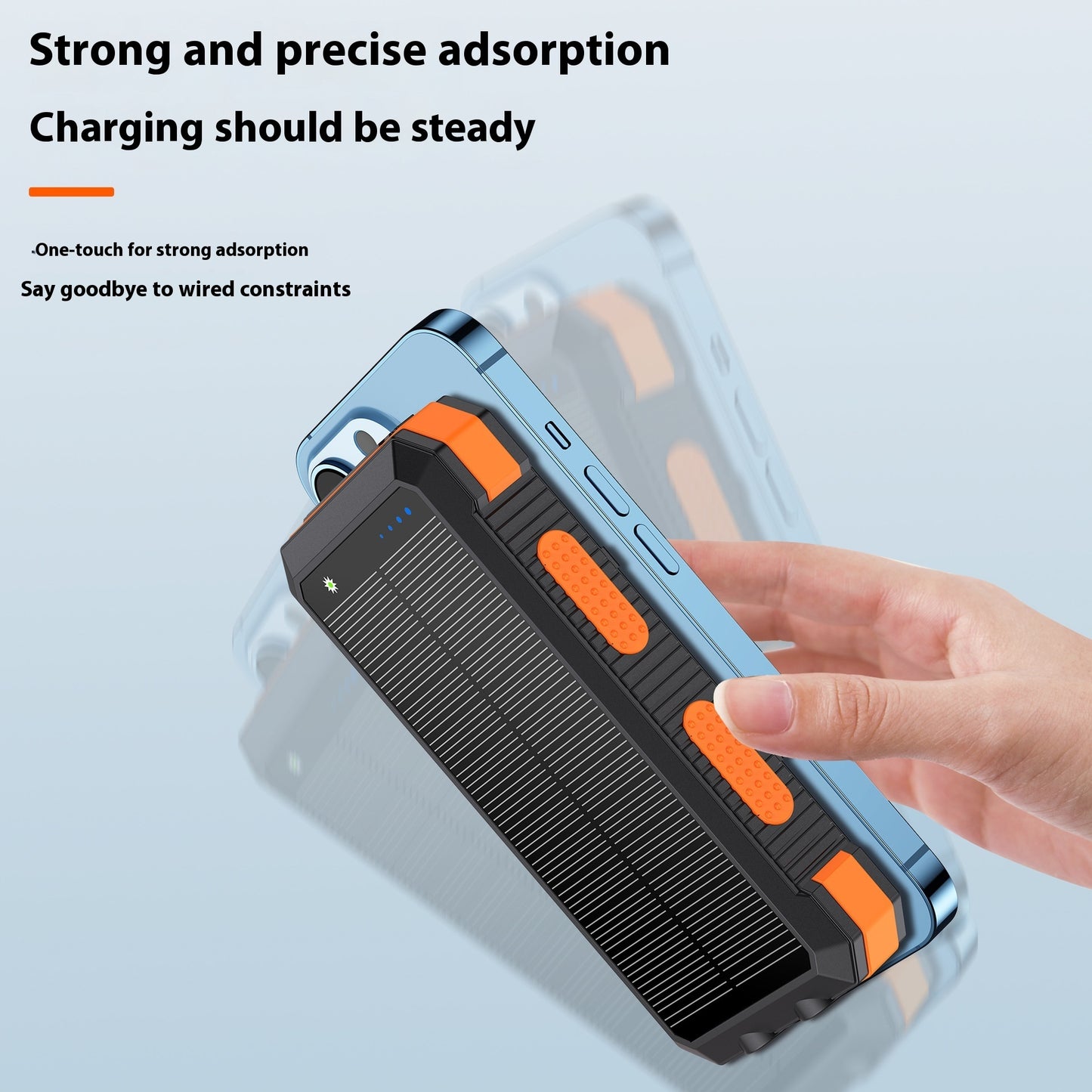 SunVolt™ 20,000mAh Solar Power Bank – Wireless Charging + Waterproof Outdoor Power!