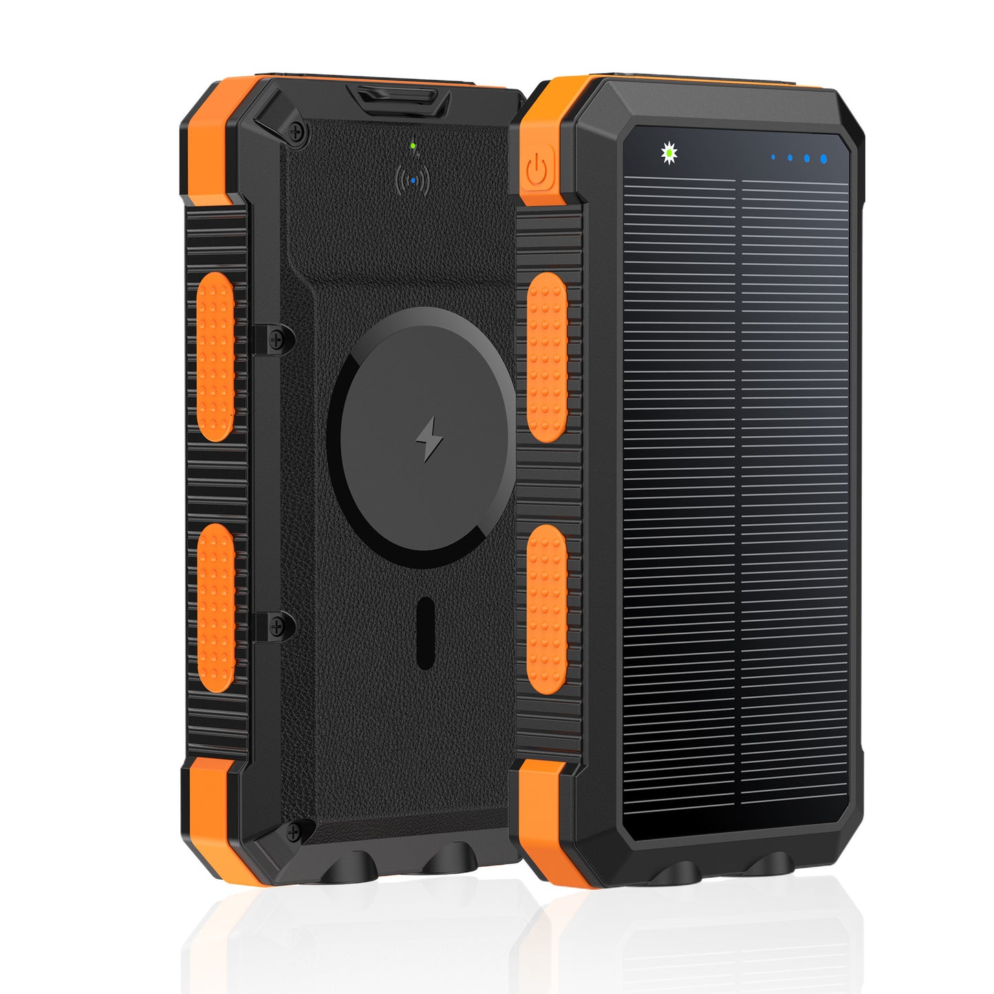 SunVolt™ 20,000mAh Solar Power Bank – Wireless Charging + Waterproof Outdoor Power!